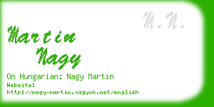 martin nagy business card